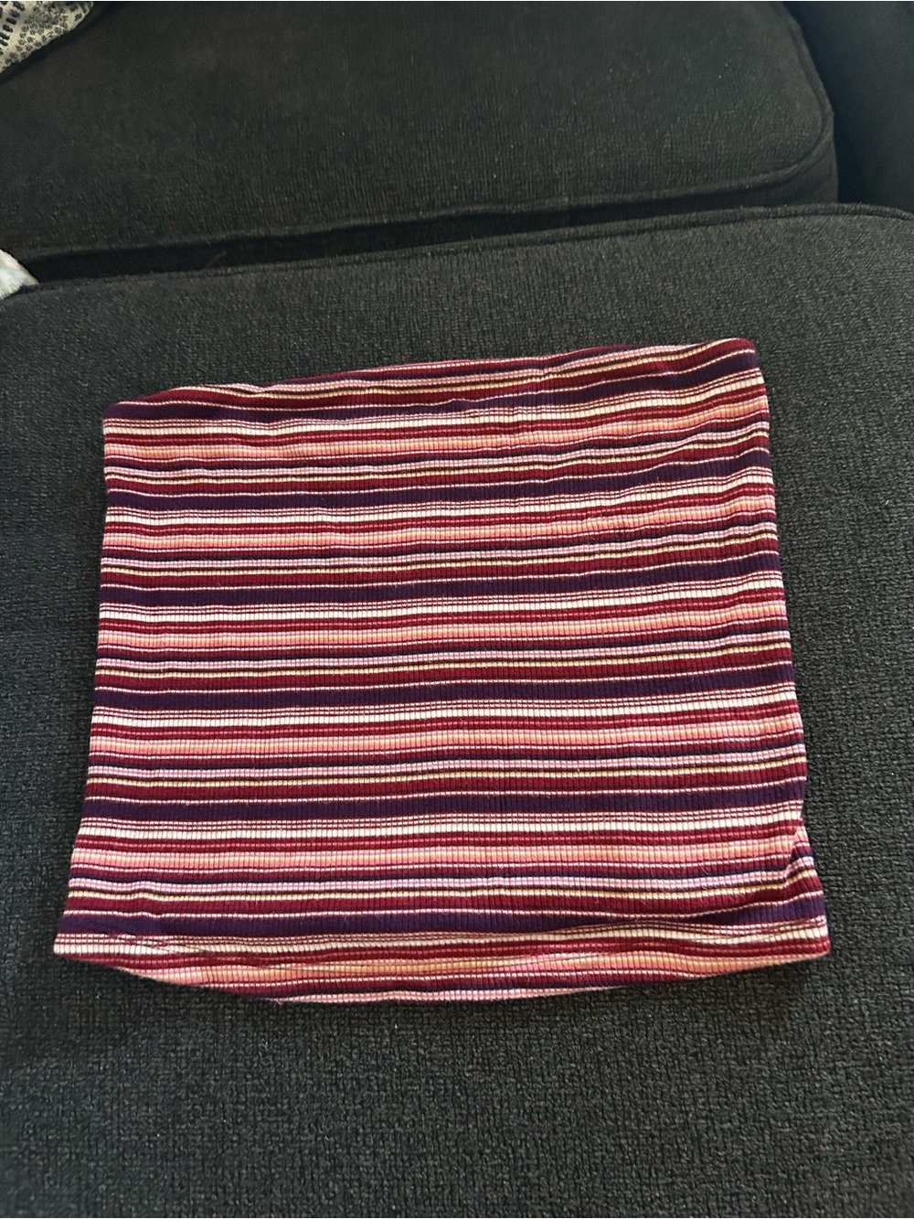 American Eagle Outfitters Striped Tube Top in Pink, Purple & Cream